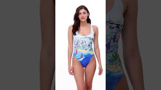 Polo Ralph Lauren Womens Riveria Scenic Scoop Tank One Piece Swimsuit Swimoutlet