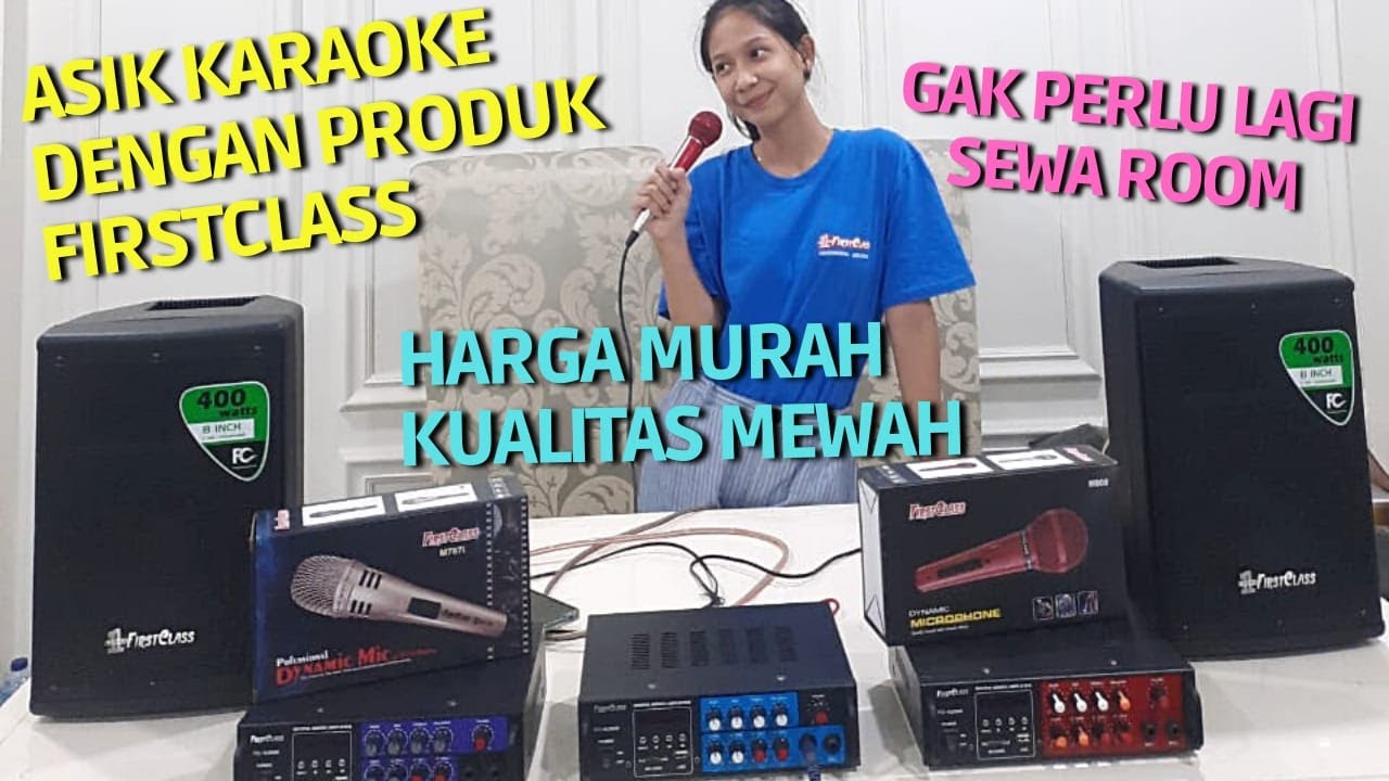 KARAOKE ASIK DI RUMAH DGN SPEAKER AMPLIFIER MIC FIRSTCLASS !! GAK PERLU SEWA ROOM LAGI UNTUK