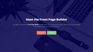 Introduction to the Front Page Builder
