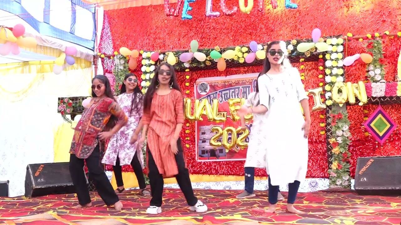 funny parody dance annual function by girls Prayas School Dhundharka
