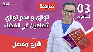 توازي و عدم توازي شعاعين في الفضاء