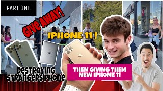 Topper guild, Giving them new iPhone 11 After Destroying strangers Phone #GiveawayIPhone11