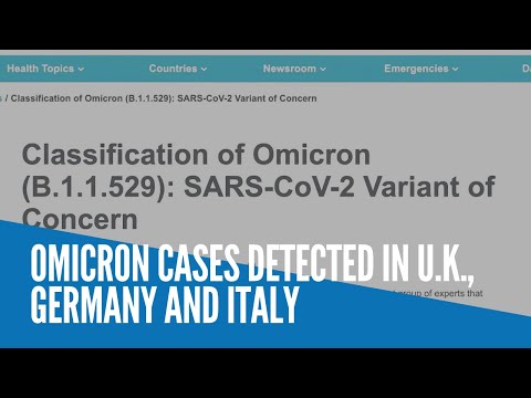 Omicron cases detected in UK, Germany and Italy