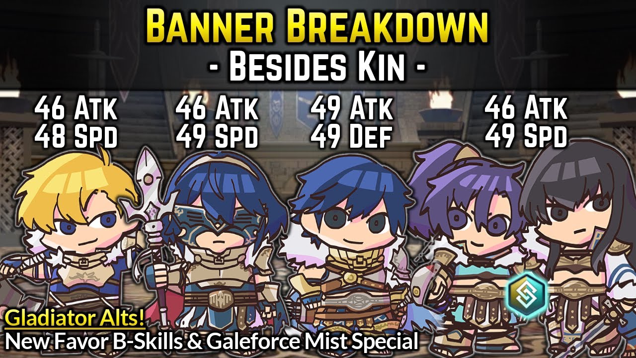 Gladiator Chrom, Masked Marth, Chulainn, & Harmonic Fir/Karla | Banner Breakdown: Besides Kin