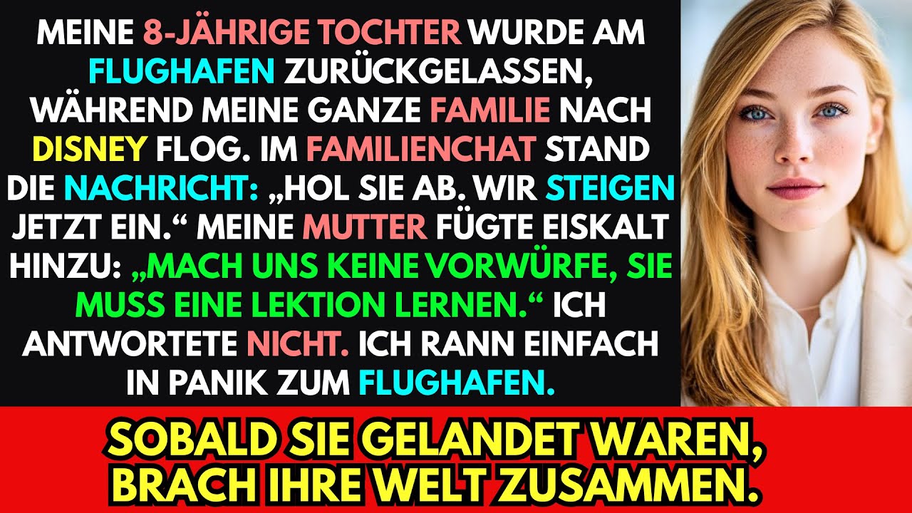 „Sie wird ihre Lektion lernen“, sagte mein Vater, nachdem er meine 8-Jährige am Flughafen zurückließ
