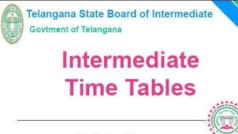 Ts inter new time table 2021 1 year examinations Telangana inter exam