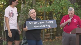 Brooklyn Heights street sign honors fallen Euclid police officer Jacob Derbin