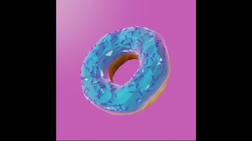 Blue Gem Donut - Blender 3.3 - Geometry Nodes #shorts #blender #3d #cgi #donuts