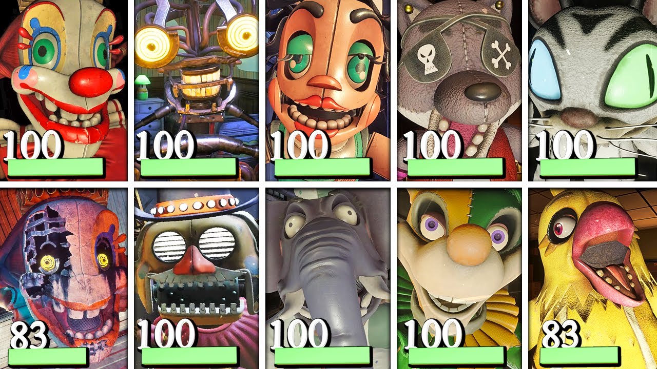 FNAF Secret of the Mimic - All BOSSES + JUMPSCARES With Healthbars