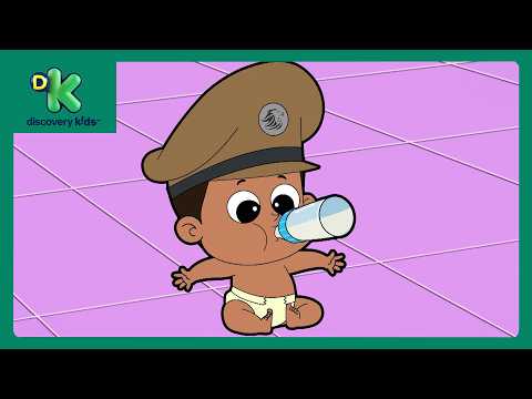 Baby Little Singham’s ka Milk Power Kamaal!🥛💪🏻| Baby Little Singham👶| Milk Power👊🏻| @DiscoveryKidsIN