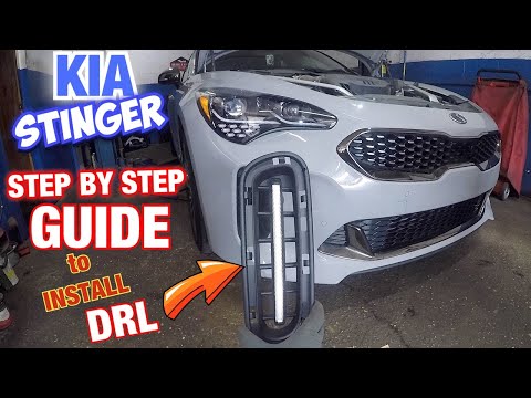 Kia Stinger DRL Modification FULL Guide installation and wiring | LED DRL LIGHT KIT INSTALLED (DIY)