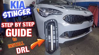 Kia Stinger DRL Modification FULL Guide installation and wiring | LED DRL LIGHT KIT INSTALLED (DIY)