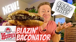 Trying Wendy's NEW Blazin' Baconator | Fast Food Review