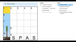Today's New York Times NYT Mini Crossword 22 April 2022 solved answer