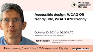 Accessible Design: WCAG or Trendy? No, WCAG AND Trendy!