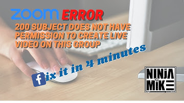 How To Fix Zoom Error 200 Subject does not have permission to create live video on this group