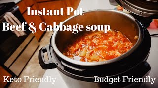 Instant Pot Beef &amp; Cabbage Soup