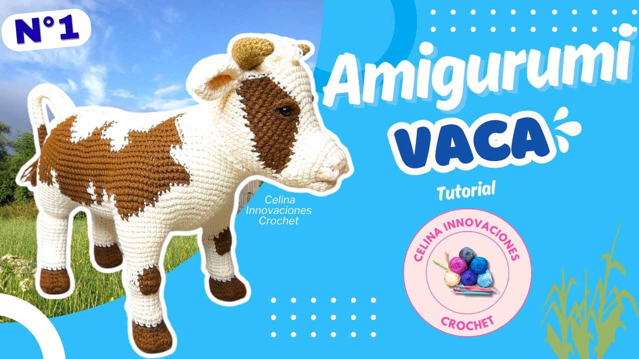 Реалистичная корова амигуруми / как связать крючком ноги коровы от Celina Crochet Innovations