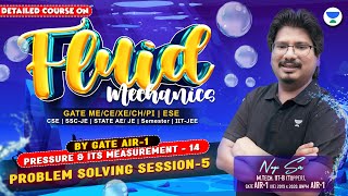 Problem Solving Session - 5 | Pressure and Its Measurement 14 | Fluid Mechanics | #NEGIsir #AIR1