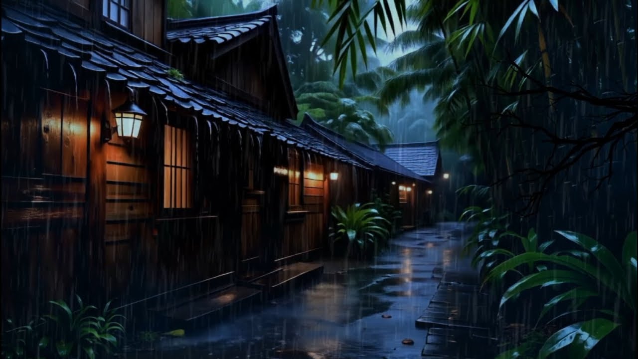 Cozy Rain at Riverside Cabin 🌧️ Relaxing Rain Sounds for Focus, Study & Deep Work