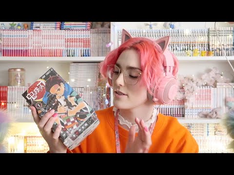 [ASMR] Japanese Manga Haul Gentle Unboxing w Book Tapping, Plastic Crinkling, Bubble Wrap, Whispers