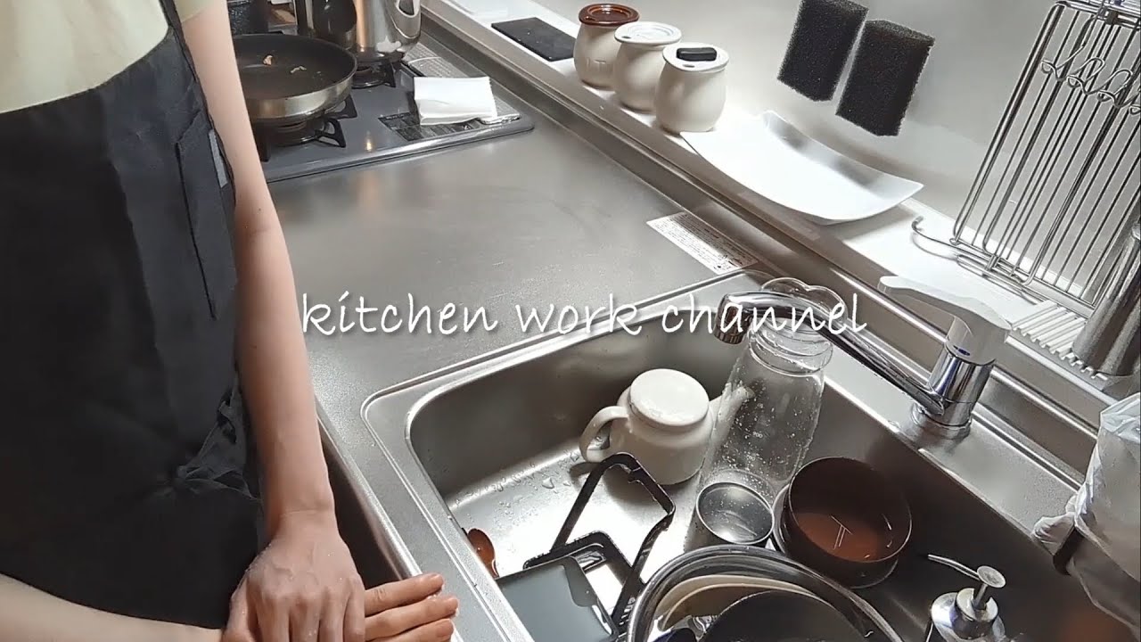 【作業のみ】キッチンの清潔を保つ毎日の食後のルーティーン／ノーカット3倍速でひたすら食器洗い／一緒に家事しませんか