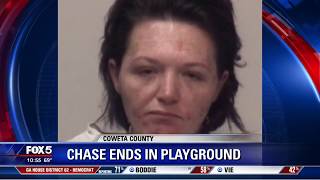 Coweta County chase ends in playground