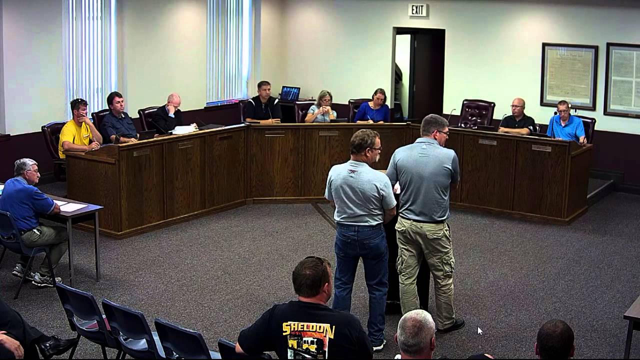 Sheldon City Council 9/2/15 YouTube