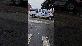 NYPD Police Service Area 8 Slicktop Passing By On Rosedale Ave In Soundview, The Bronx, New York