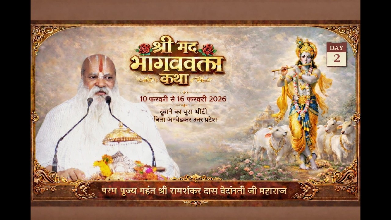 🔴DAY 02 श्री मद्भागवत | कथा महंत पं.श्रीरामशंकरदास वेदांती जी महाराज दूबाने का पूरा भीटी, अंबेडकरनगर