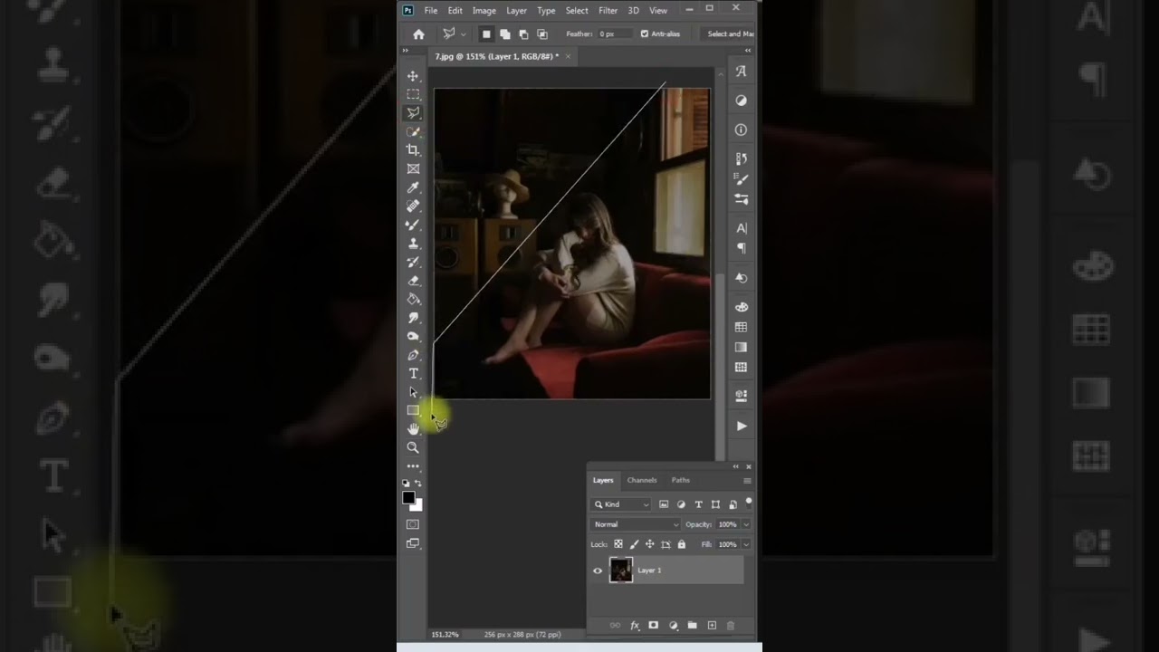 How to create fake Sunray in image using Photoshop 