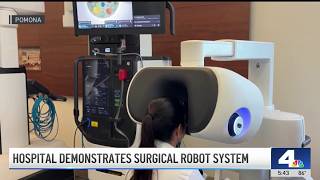 Pomona hospital demonstrates surgical robot system @NBCLA