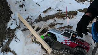Axial scx10 Pro JEEP Wrangler JK class 2 course 1 run at RCTEG Winter RC Trial 2026 on Jan 31, 2026