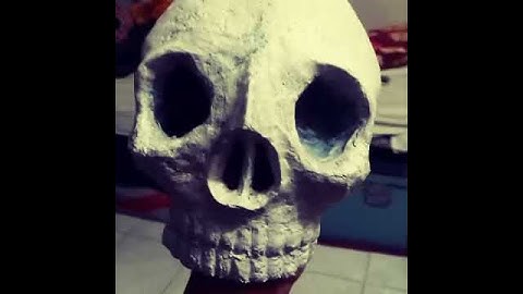 Paper mache skull!!