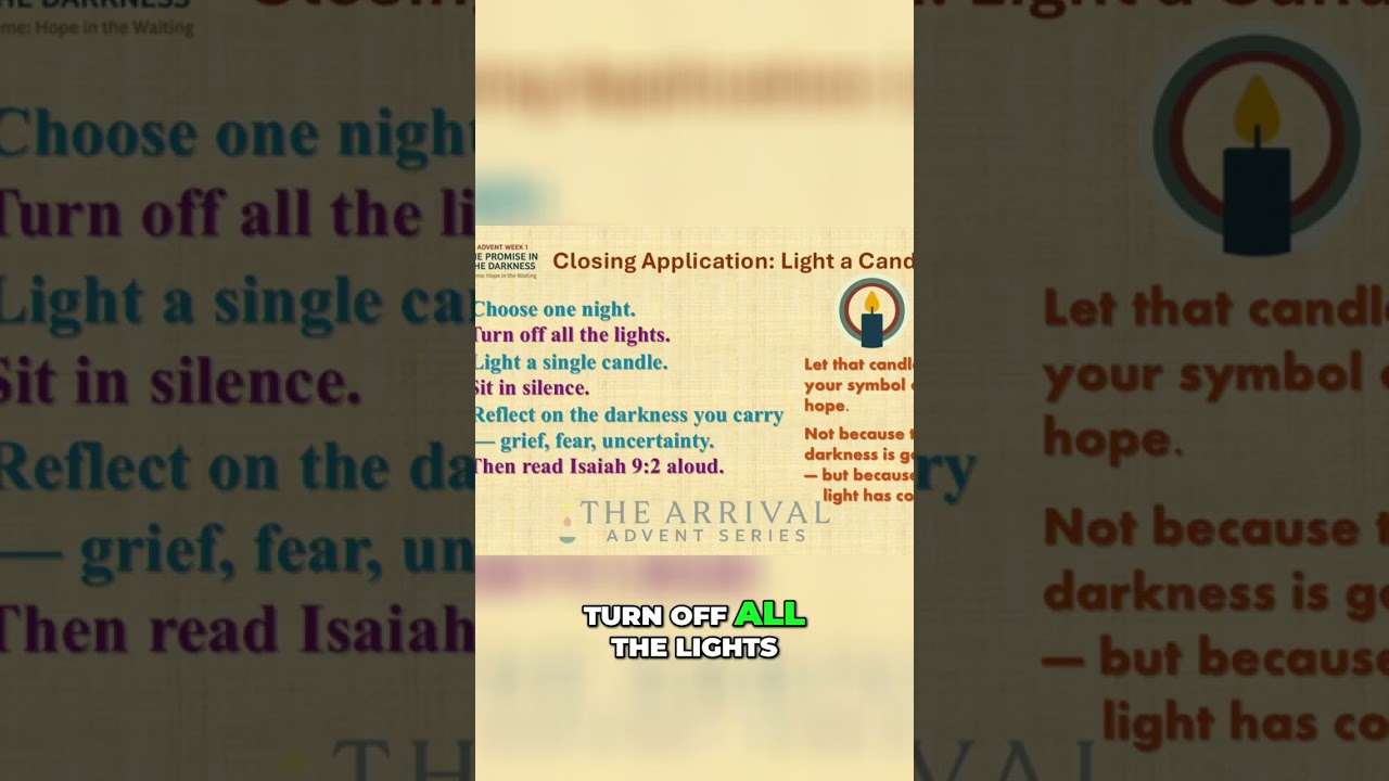 Advent Reflection: Light Candle, Embrace Darkness, Find Hope 