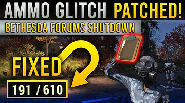 Fallout 76 Ammo Glitch Patched! Mag Swap Glitch Fixed! Bethesda Forums Shutdown! On Patch Day!