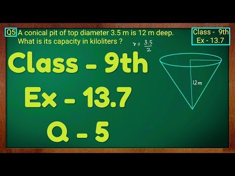 Class 9th , Ex - 13.7, Q 5 ( Surface Areas and Volumes ) CBSE NCERT