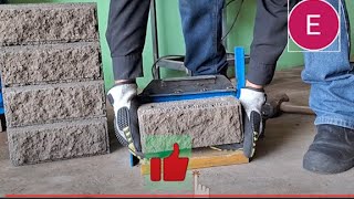 How to make a split brick. Como hacer ladrillos cara de piedra. Como fazer tijolos aparente de pedra