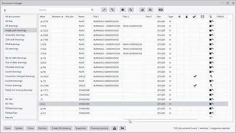 Freezing Columns in Tekla Document Manager