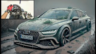 Rebuilding Audi RS6 | Forza Horizon 5 | Steering Wheel gameplay
