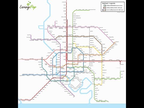 แผนที่โครงข่ายรถไฟฟ้าในกรุงเทพและปริมณฑล