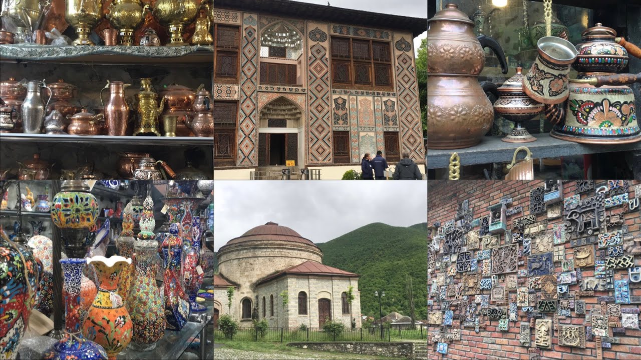 ‎اجمل واشهر المناطق السياحية في اذربيجان مدينة شاكي/خان سراي/الاسواق/اشهر محل حلويات في اذربيجان