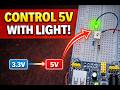 Control 5V with 3.3V Using Light! (4N35 Opto-Coupler)