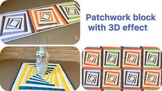 Sewing from Strips of Fabric Illusion Quilted Table Runner Tutorial Upcycling of Fabric Scraps