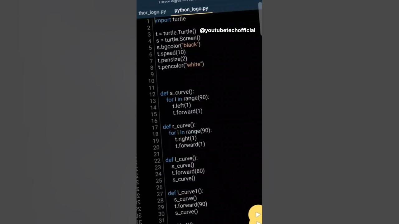 Draw Python Logo Using Python | How To Draw Python Logo #python #shorts ...