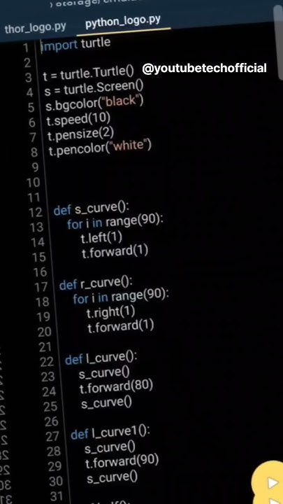 Draw Python Logo Using Python | How To Draw Python Logo #python #shorts ...