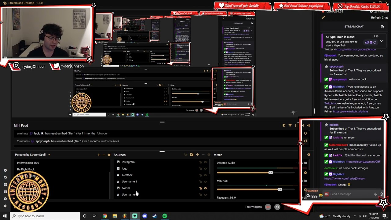 Ryder Johnson - Twitch Stream 01-12-22 [working on beats for packs]