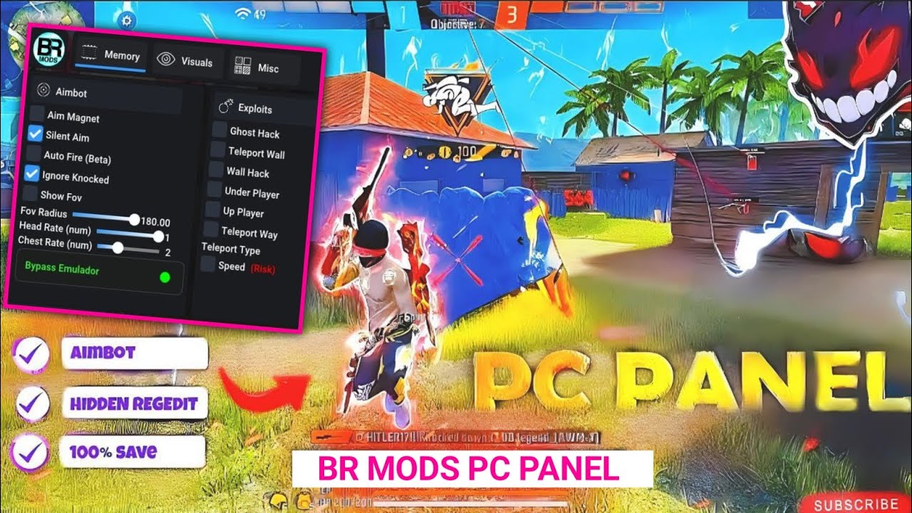 Br mods pc panel full antiban panel aimslient aim magnant esp location speed upplyer teleport ngk