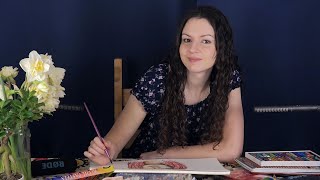 ASMR Drawing you Roleplay - mixed media, soft spoken screenshot 4