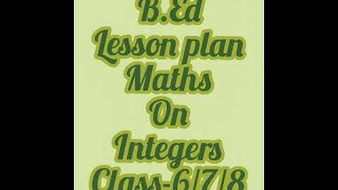 #BEd |class-6/7/8 lesson plan of maths on integers(purnak) #lessonplanmaths #shorts